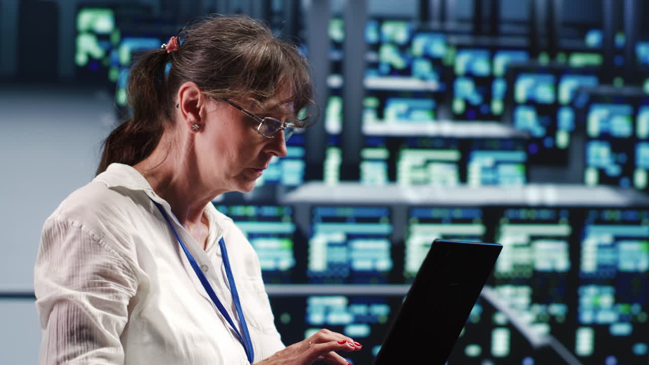 técnico haciendo actualizaciones regulares de servidores