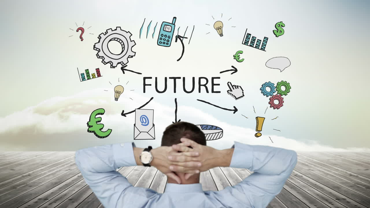 비즈니스 브레인스토밍을 지켜보는 사업가