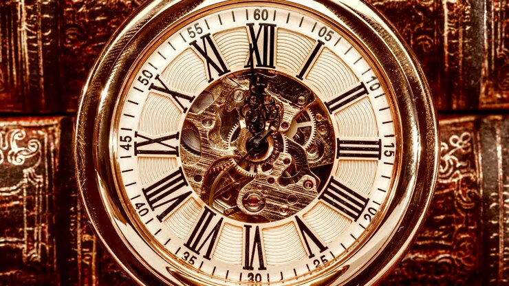 Close up on vintage clock