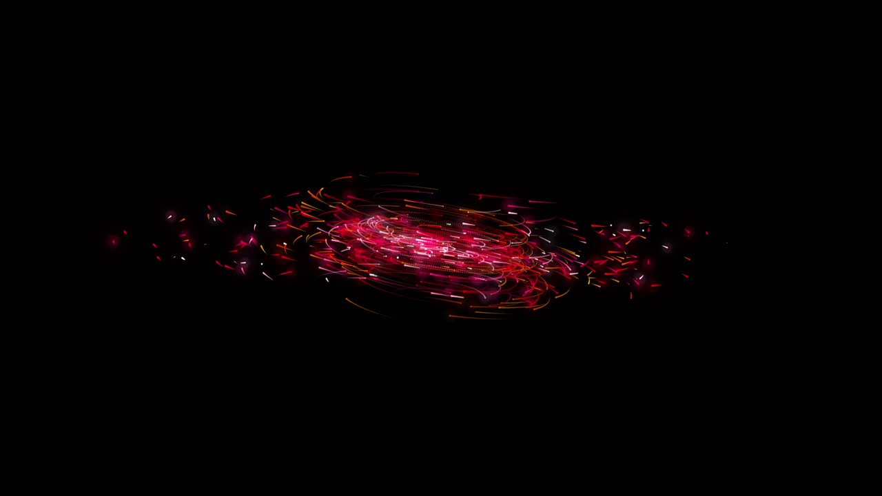Abstract swirl effect, red lines particles floating