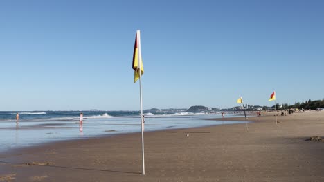 people enjoying a sunny beach day near water