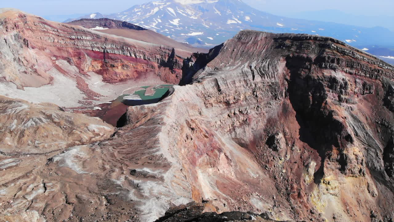 Volcanic Crater Lake Landscape
