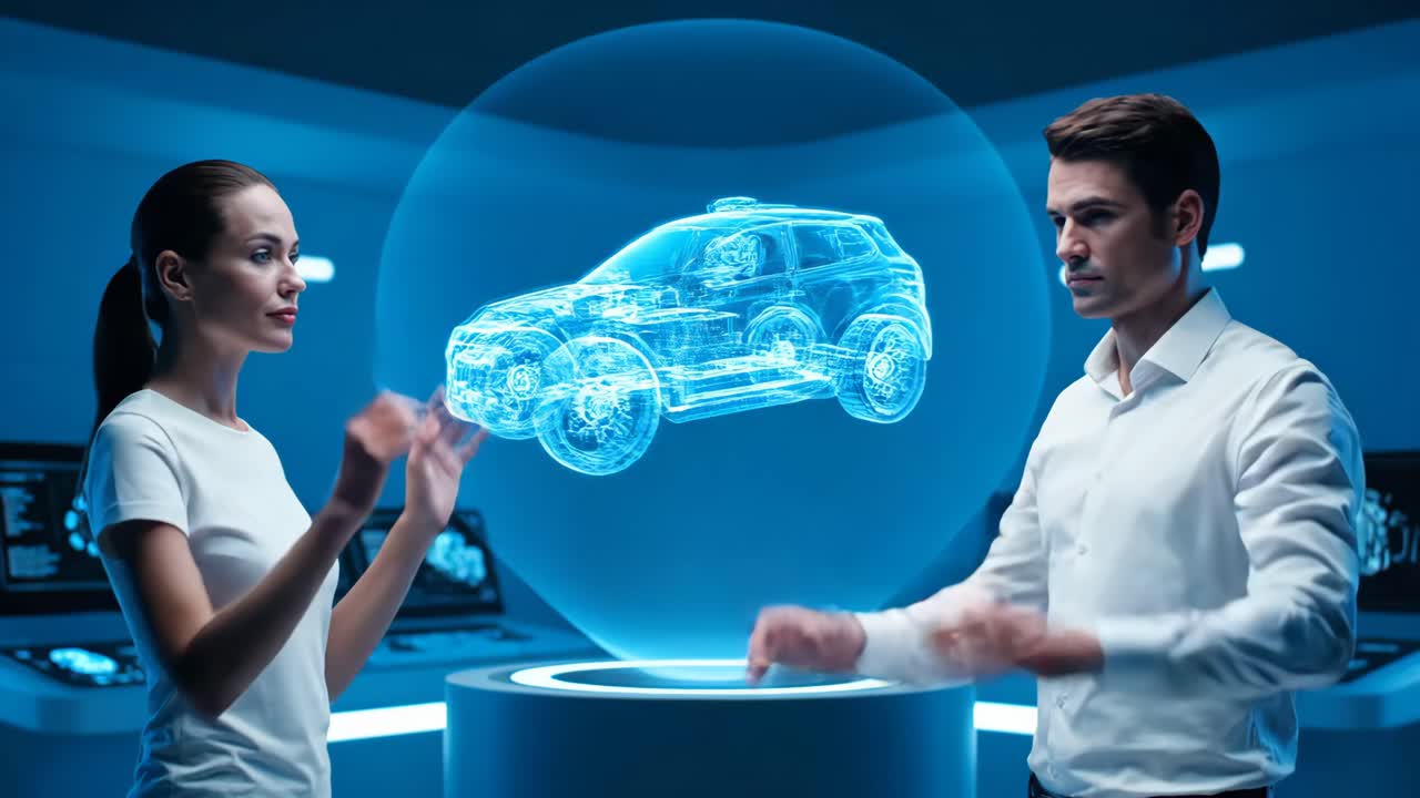 Futuristic Car Design with Hologram Technology