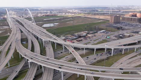 dallas, tx. big city traffic. 4k video