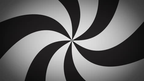 animación de una espiral de líneas blancas y negras en movimiento