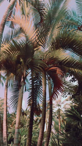 lush tropical palm trees