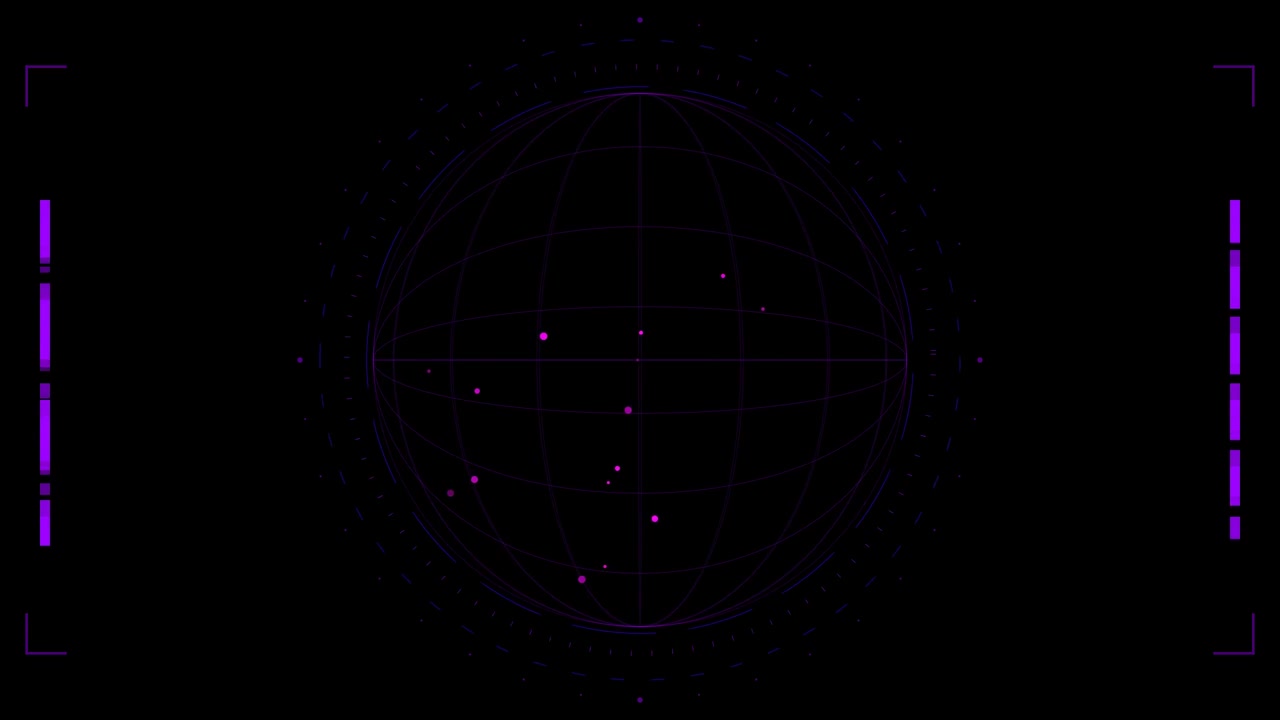 Digital Globe Interface with Rotating Data Points