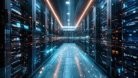 a server room filled with lots of servers in a data center