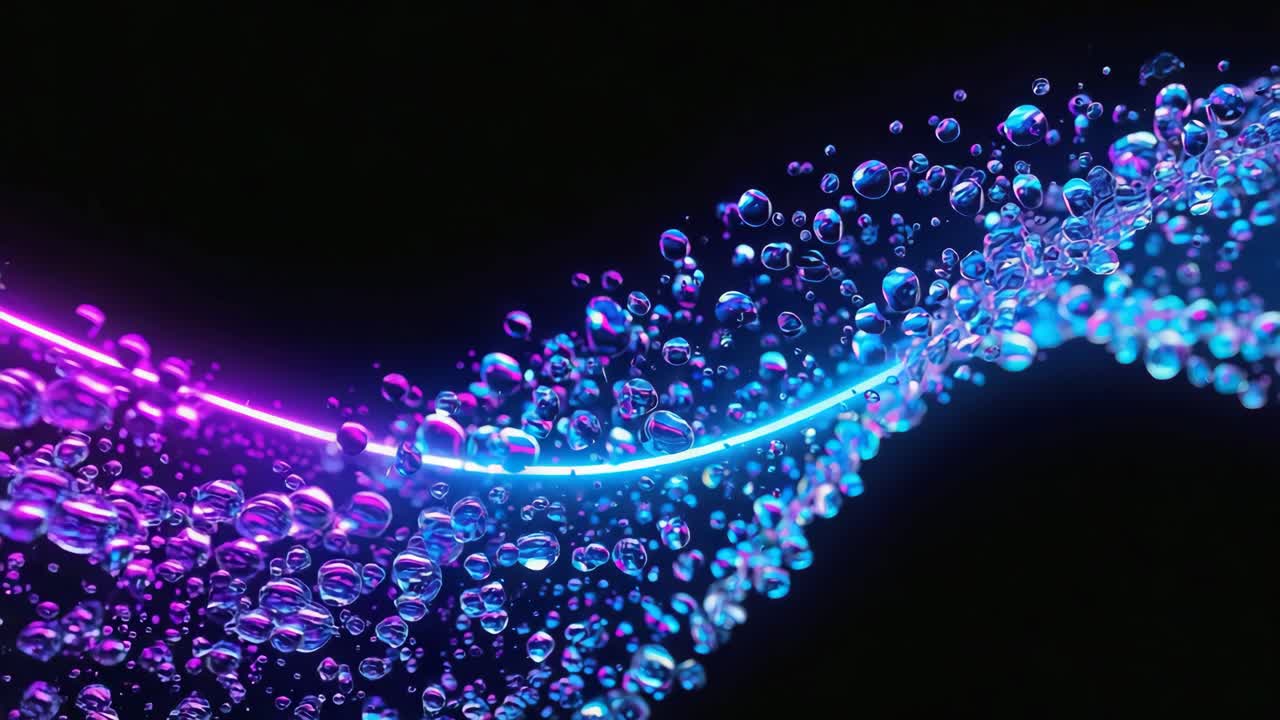 абстрактные неоновые пузырьки