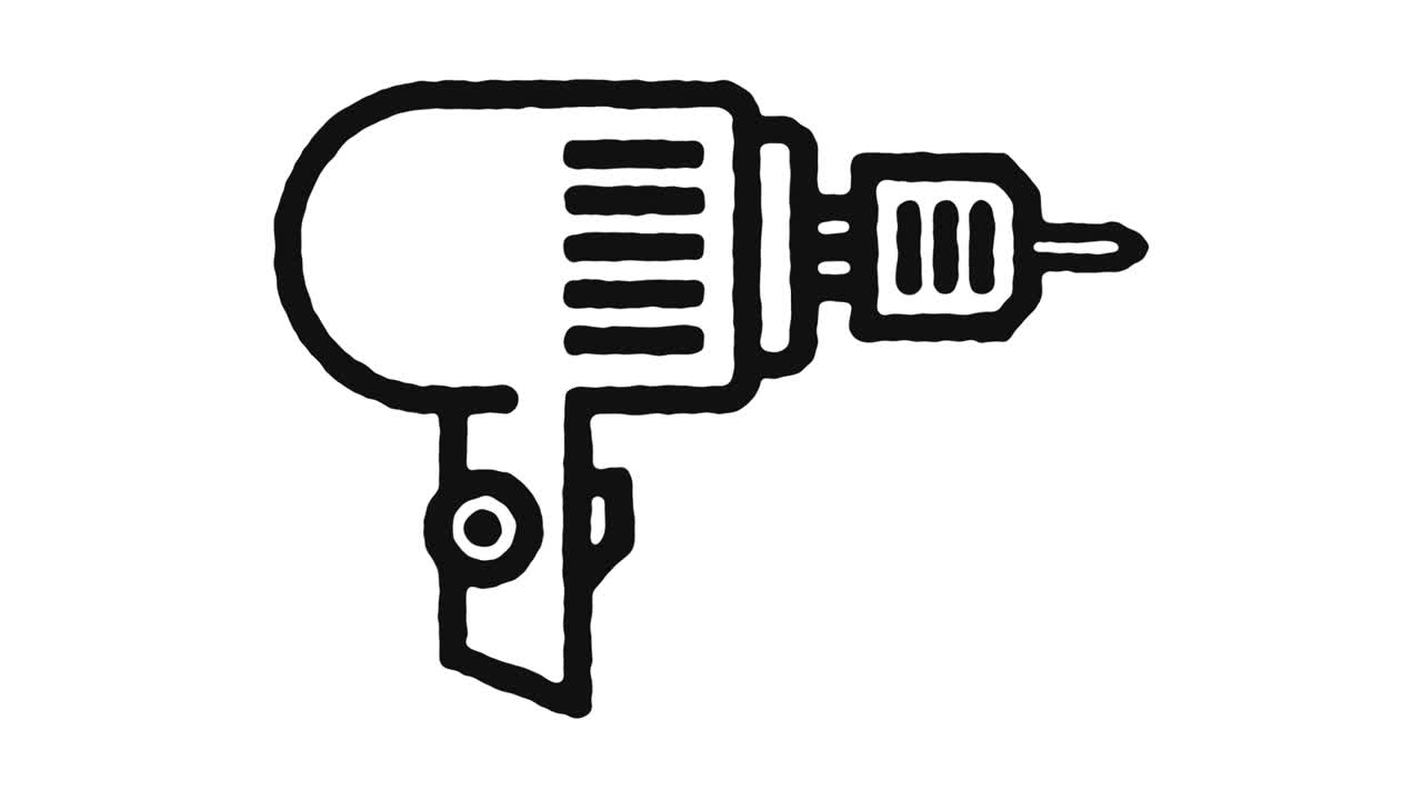 imágenes de animación del icono de perforación y canal alfa