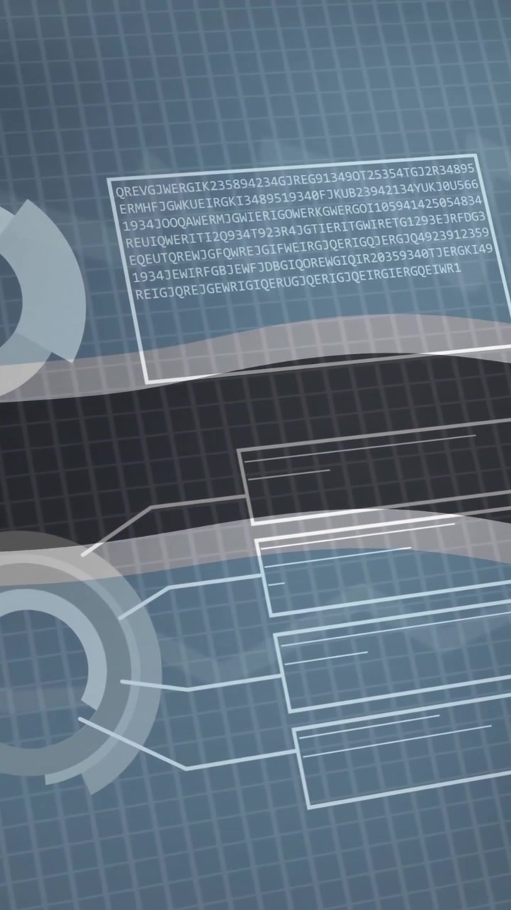 Binary code and data processing animation over Botswana flag and technical grid background