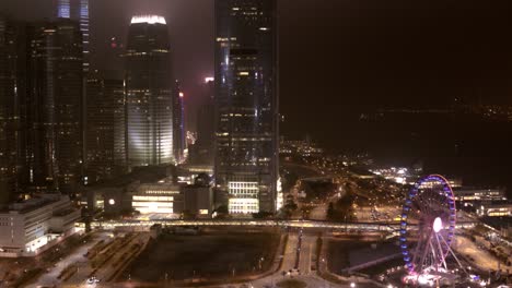 hong kong cityscape at night