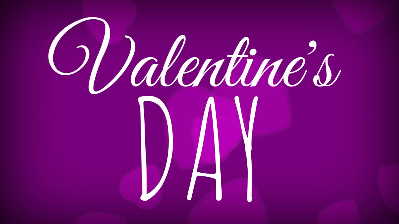 día de san valentín con corazones que caen