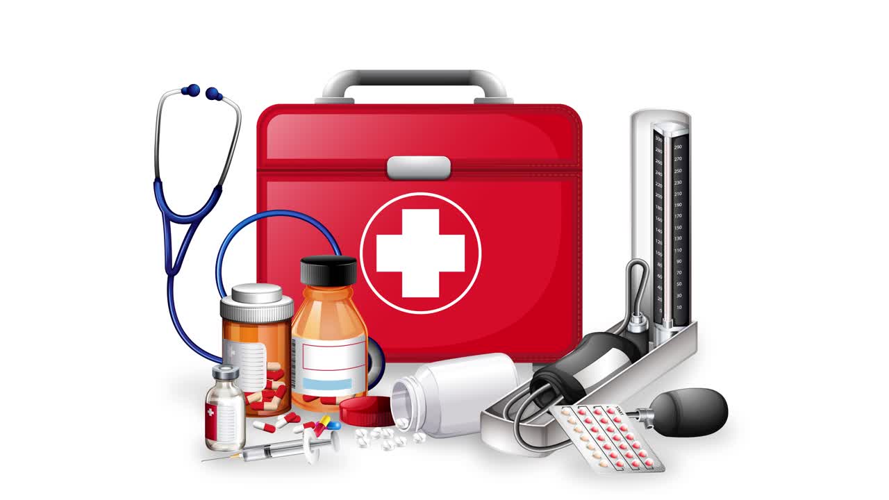 paquetes y suministros médicos con antecedentes cambiantes