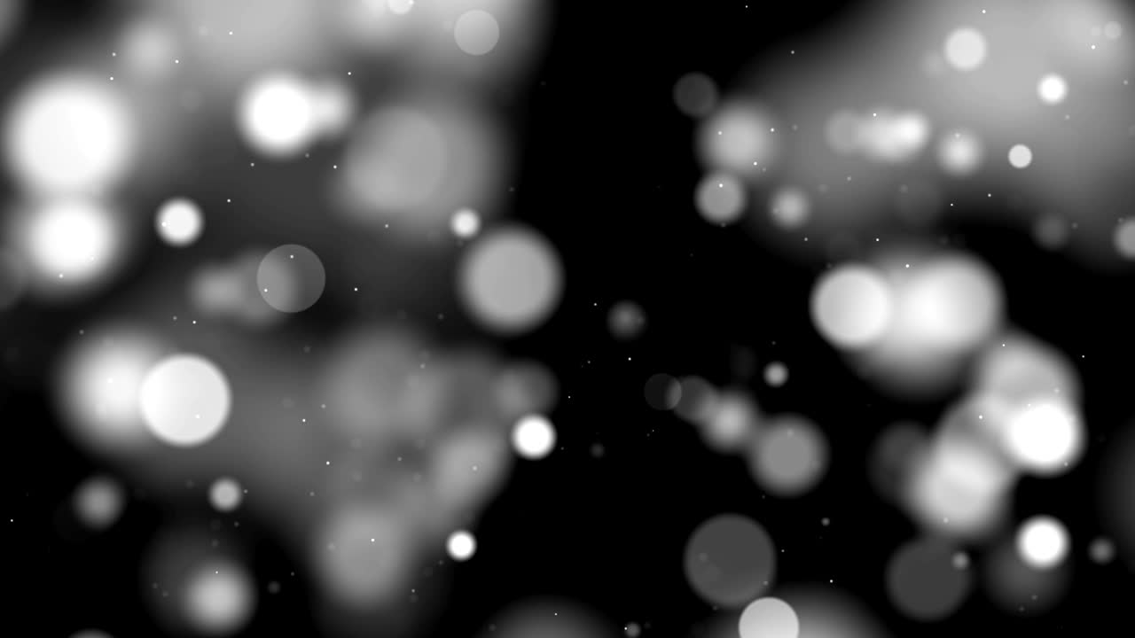 sfondio di particelle astratte sfocate a 4k (nero e bianco) - video di loop stock