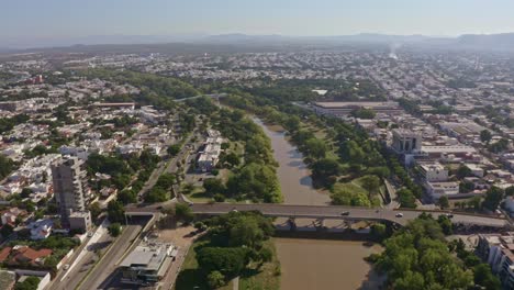 drone shot of the city of culiacán, sinaloa, mexico
