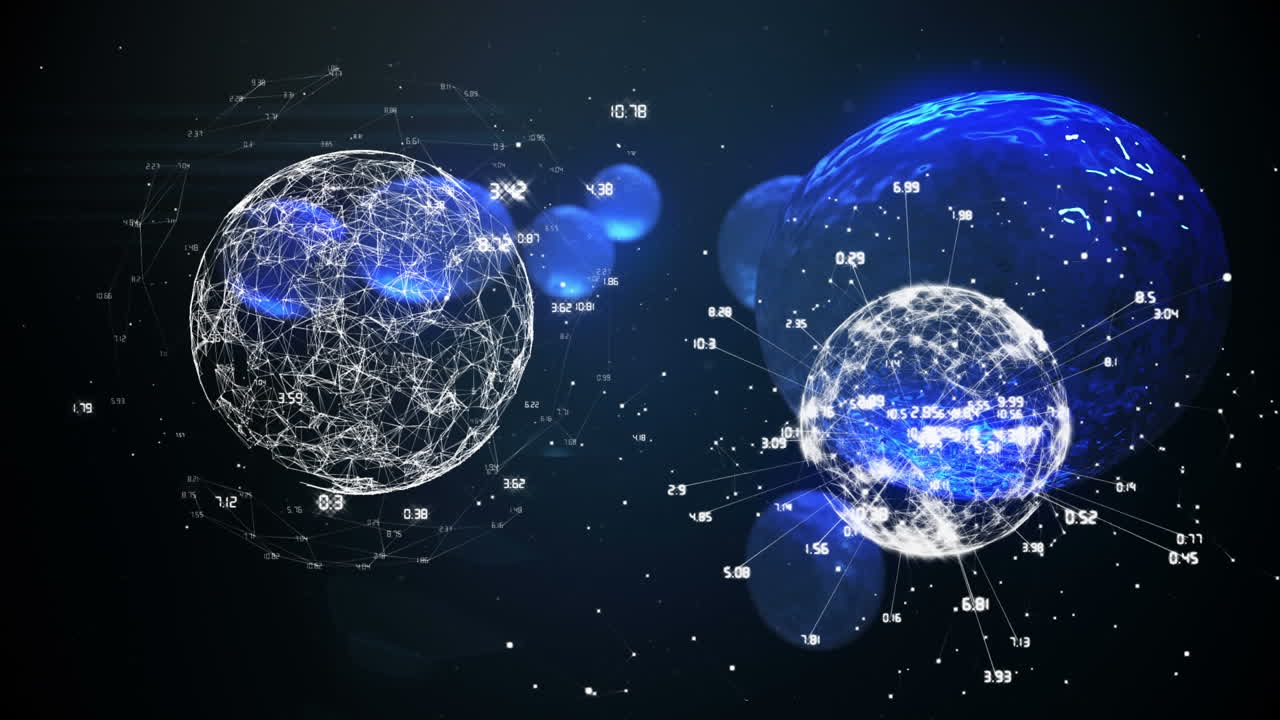 배경에 미토시스가 있는 회전하는 구