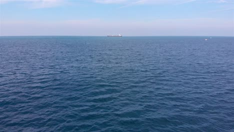 vast ocean with a ship