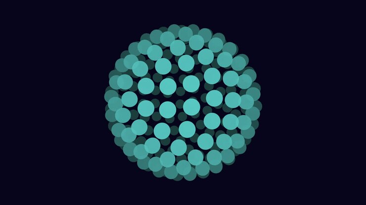 sfera scura di punti verdi rappresentazione sorprendente di una palla a disegno circolare