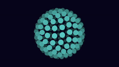 Dark-sphere-of-green-dots-striking-representation-of-a-circular-pattern-ball