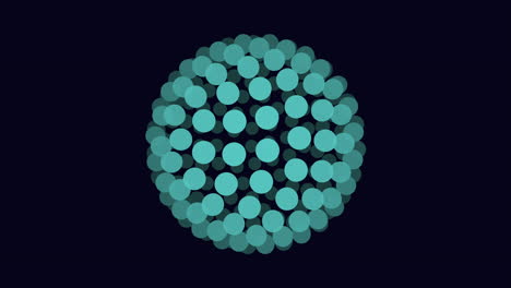 esfera oscura de puntos verdes representación llamativa de una bola de patrón circular