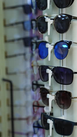 sunglasses display in a store