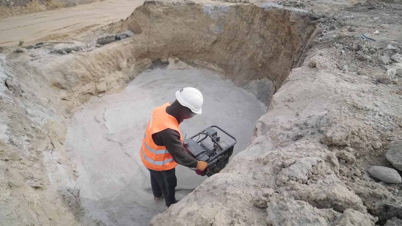 trabajos de excavación con tractores, compactación del suelo