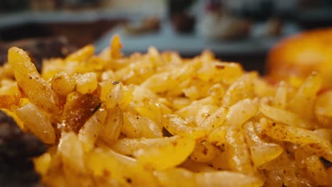 close-up of a delicious biryani