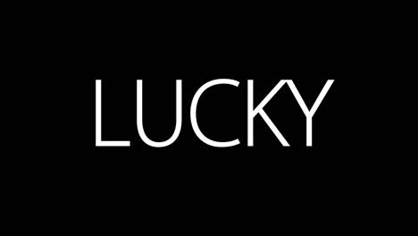 lucky text animation message motion graphics