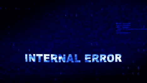 texto de error interno ruido digital contracción glitch distorsión efecto animación de error.