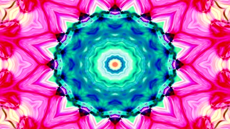 abstracto colorido brillante e hipnótico concepto patrón simétrico ornamental decorativo caleidoscopio movimiento círculo geométrico y formas de estrellas