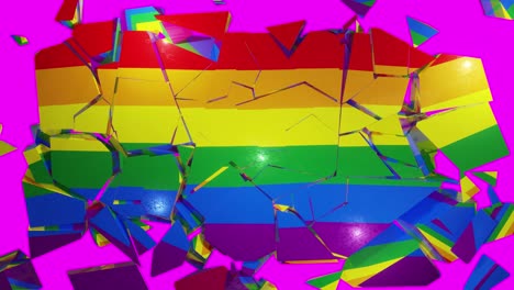 lgbt bandera de colapso 4k