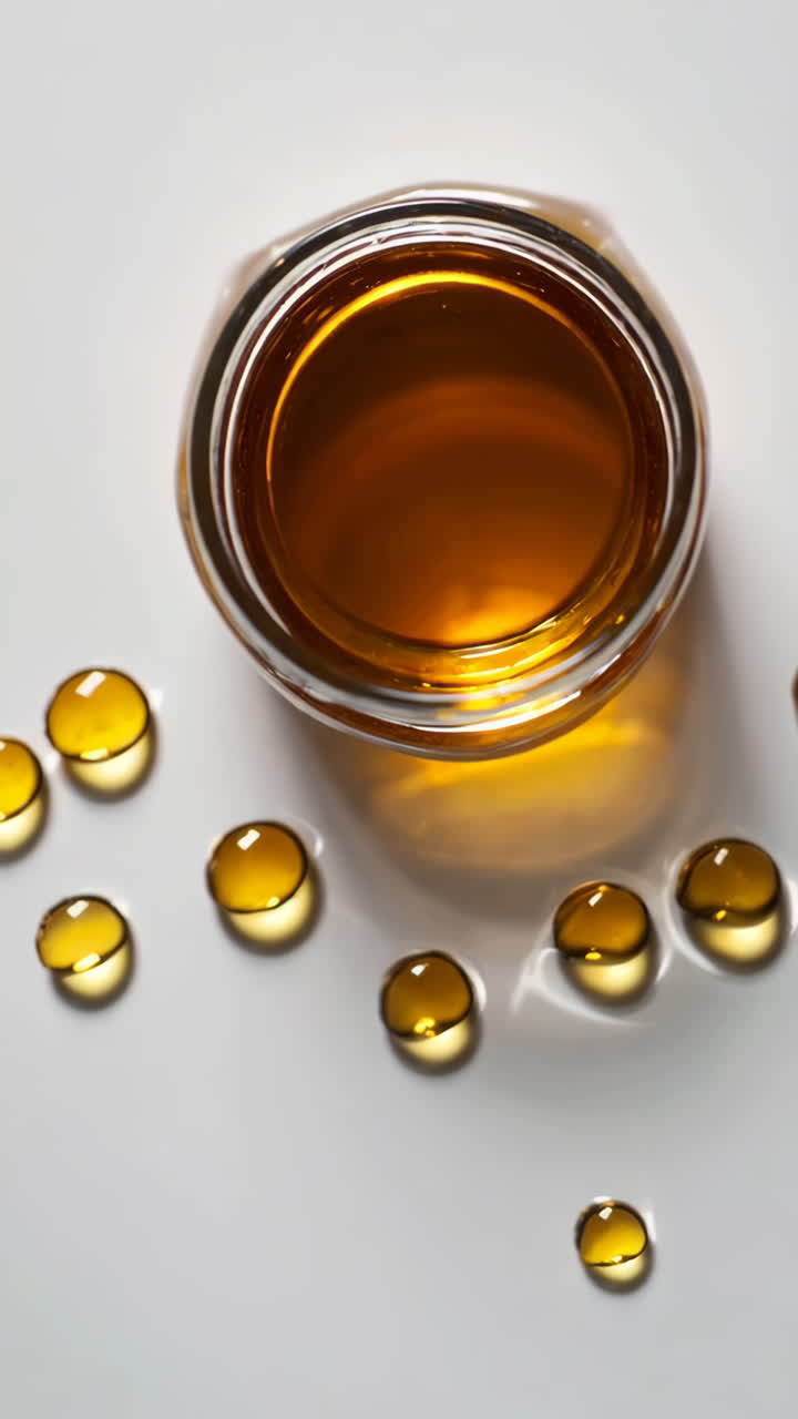 Olio dorato e capsule