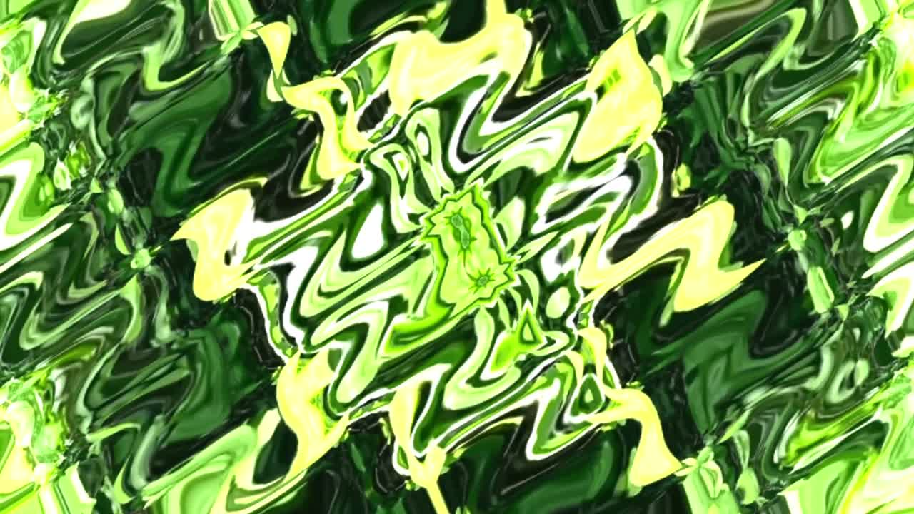 video abstracto que brilla, luz brillante que arregla movimientos sutiles de colores con una forma de flor, fondo negro