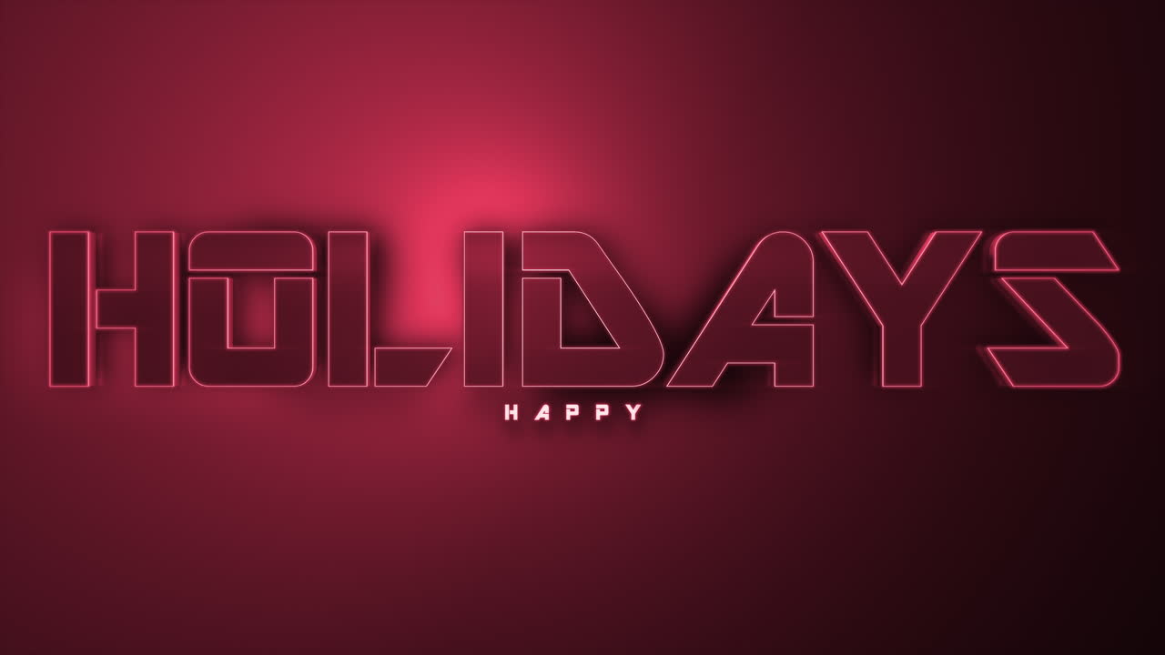 felices fiestas monocromáticas en degradado rojo oscuro