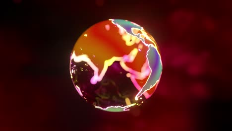 glowing abstract earth globe