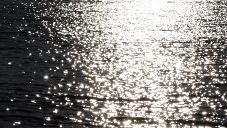 bright sunlight reflecting on ocean waves at brighton beach