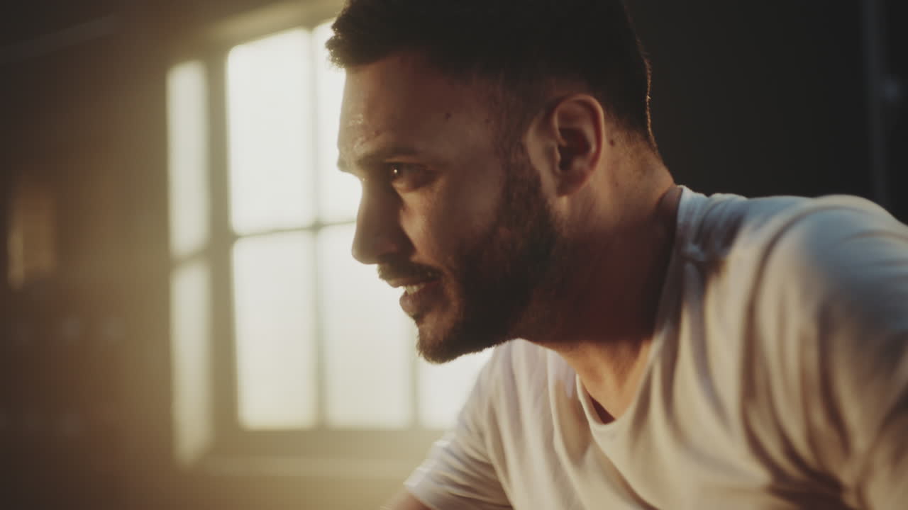 Person and Gym Equipment