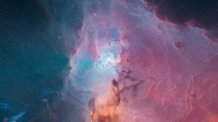 Cinematic Animation of a Vibrant Nebula in Deep Space