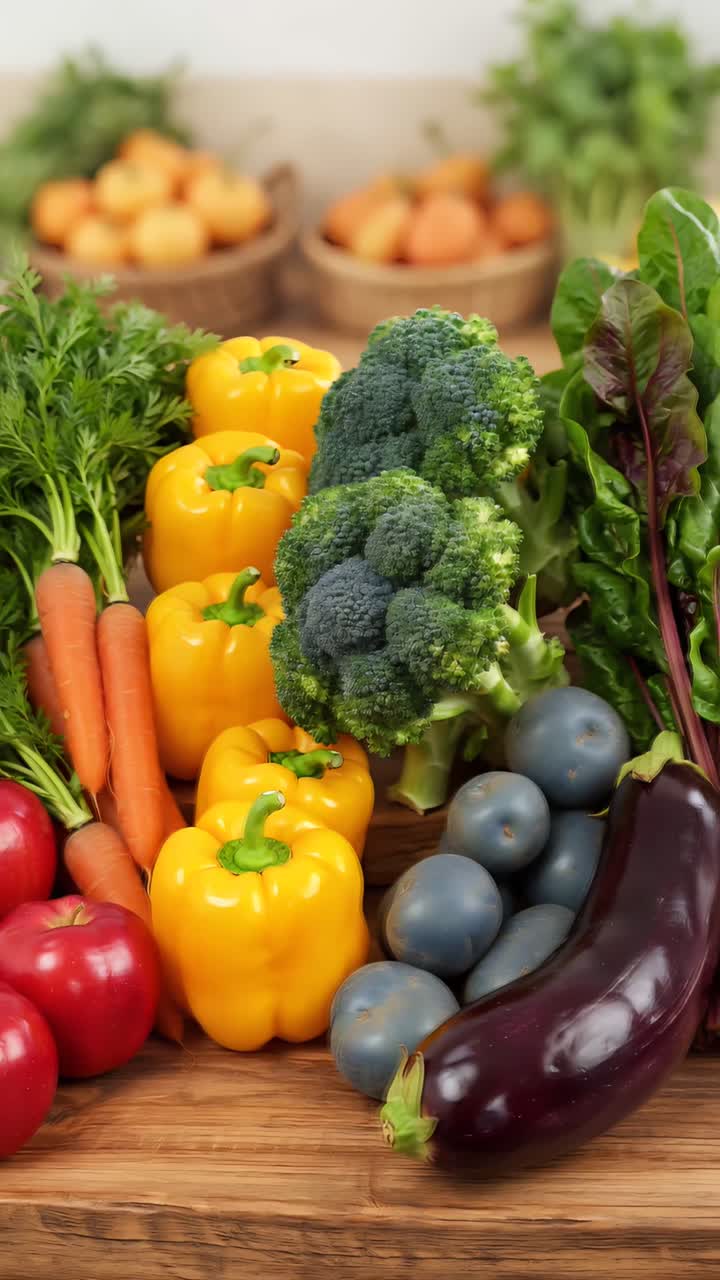 Fresh Organic Fruits and Vegetables 4K