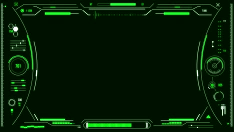 interfaz de usuario futurista con hud y elementos infográficos.
