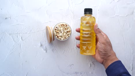 aceite de maní y maní