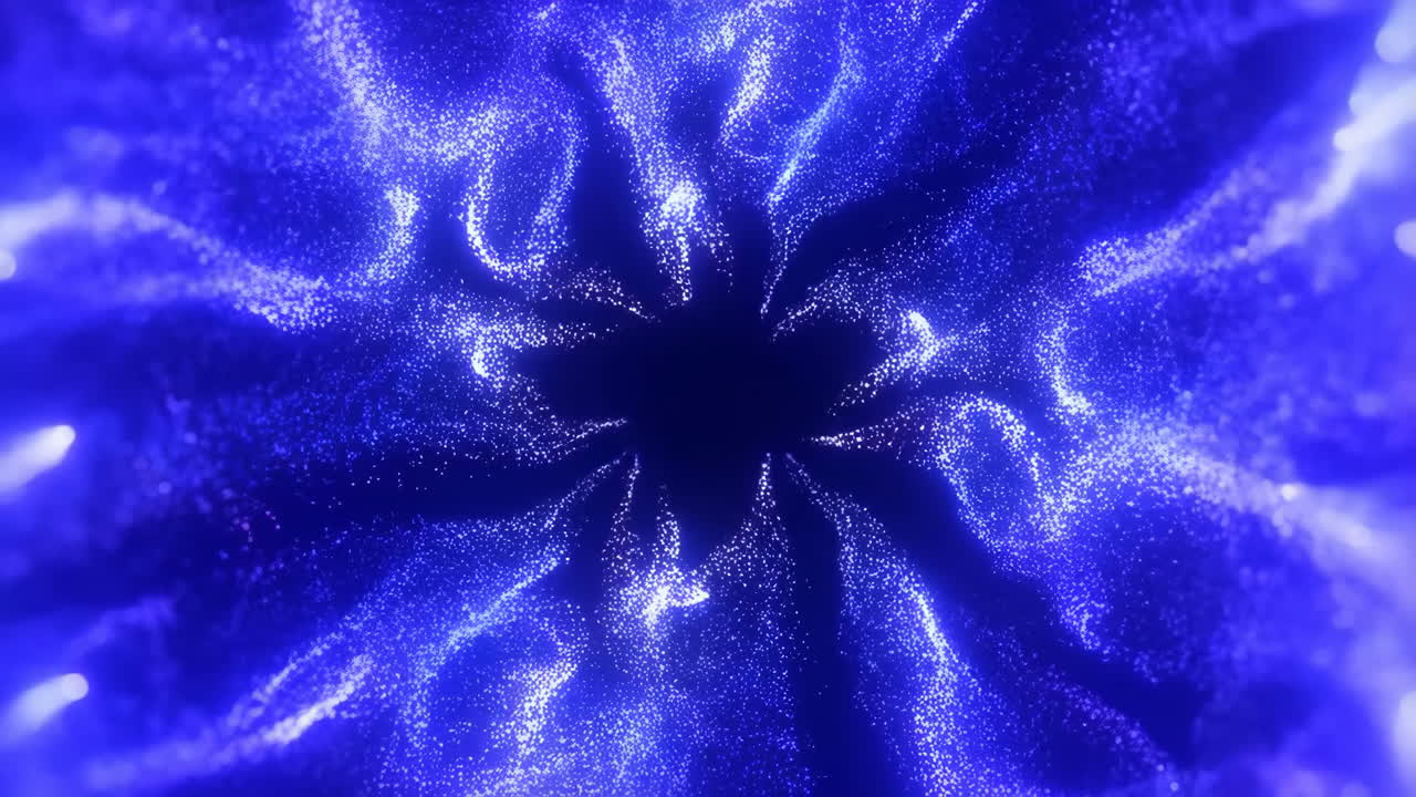 Abstract Blue Particle Swirl