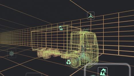 animación de automóvil animación sobre automóvil animación girando sobre el modelo de automóvil