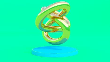 3d mockup podium gold luxury object able to loop seamless 4k