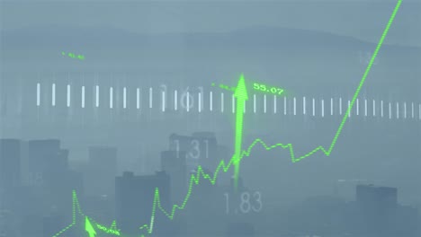 Animación-Del-Procesamiento-De-Datos-Sobre-El-Paisaje-Urbano