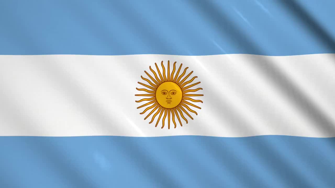 Bevægelig baggrund med Argentinas flag