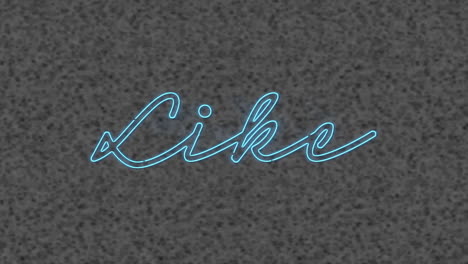 animation of neon like text over textured background