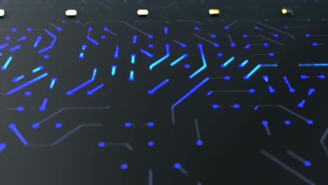 circuit board background - copy space, blue - loopable animation - computer, data, technology, artificial intelligence 4k stock video