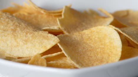 close-up of potato chips in a bowl